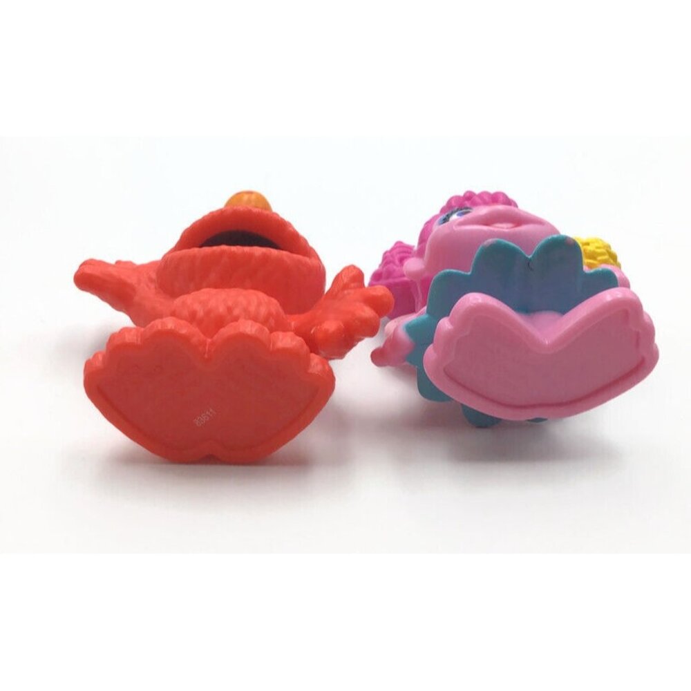 Sesame Street 5 Figures Lot 3" Hollow Hard Plastic Oscar Abby Cookie Grover Elmo - Picture 7 of 8